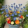 6/8/10 Stück Handgefertigte Keramik Vergissmeinnicht Verblasst Nicht Ewige Keramikblumen Hausdekoration Innen- und Außendekoration