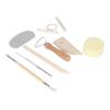 Pottery Tool Kit 8 Piece Double Sided Wooden Handles Pottery Clay Tools for Carving Shaping