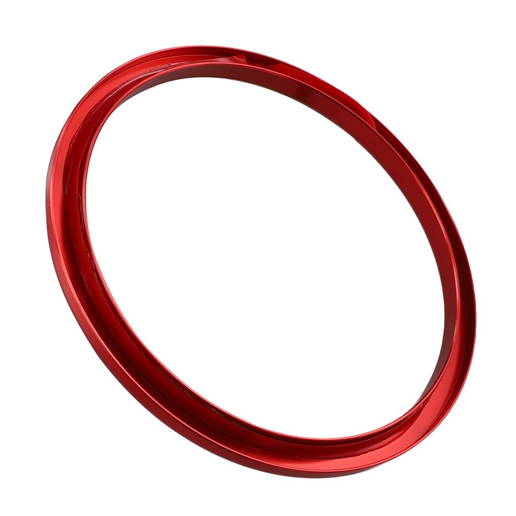 Vibrant Aluminum Alloy Steering Wheel Center Ring Cover Trim for MINI For Cooper F54 F55 F56 F57 F60 Red Accent
