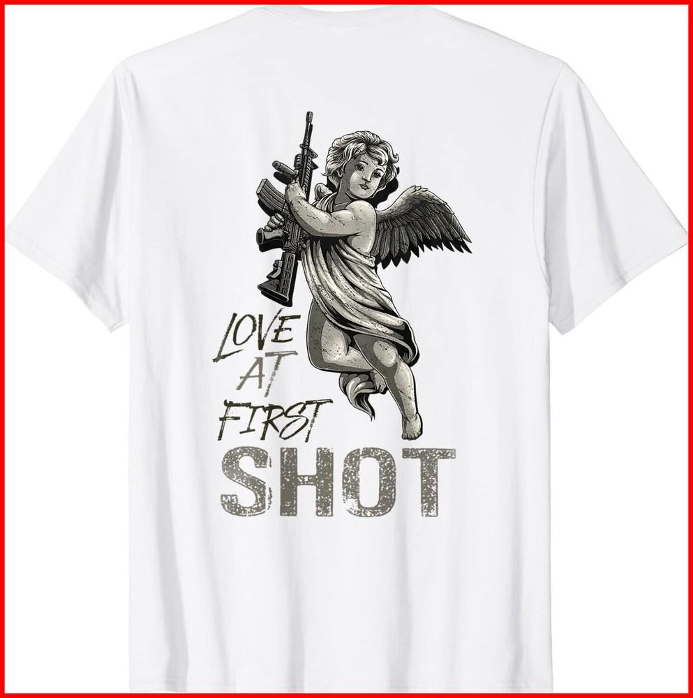 Love At First Shot Angel White T-Shirt Unisex T-Shirt XXL