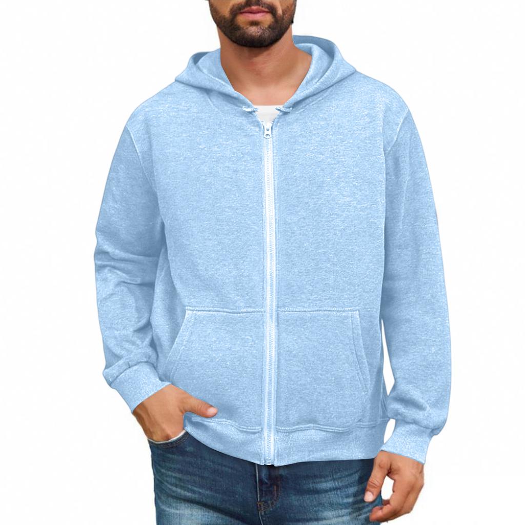 Men Full Zip Up Sweatshirts Long Sleeve Pullover Tops Casual And Tall Jackets With Pockets