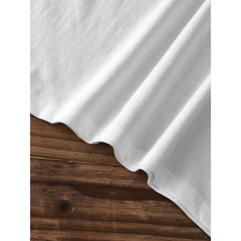 European Size graphic print t-shirt, short sleeve crew neck casual top for summer & spring, Women's clothing