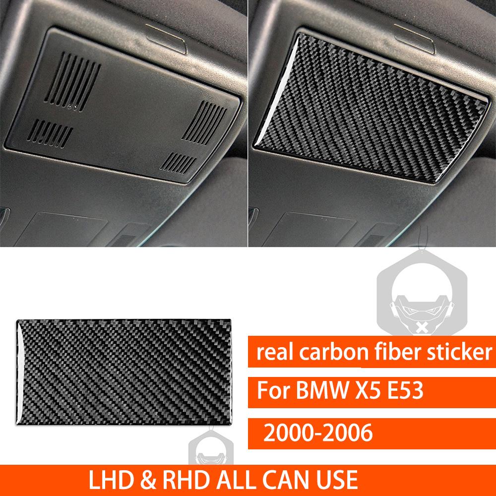 For BMW X5 E53 2000-2006 Center Dashboard Full Set Kit Trim Cover Tuning Real Carbon Fiber Sticker Car Interior Accessories