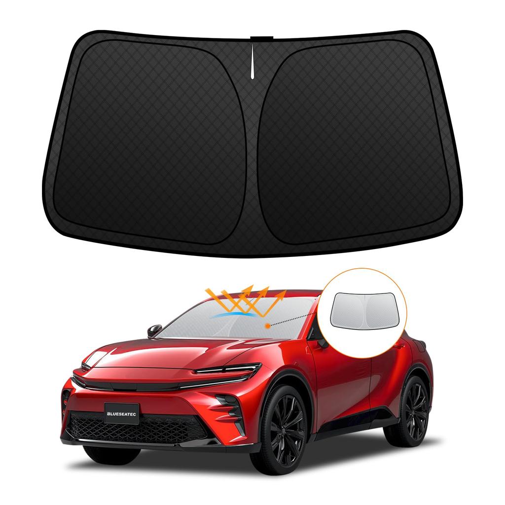 Toyota Crown Crown and Crown Estate Models Windshield Sunshade with UV No Suction Cups Light Blocking and Summer UV Easy Installation and Includes