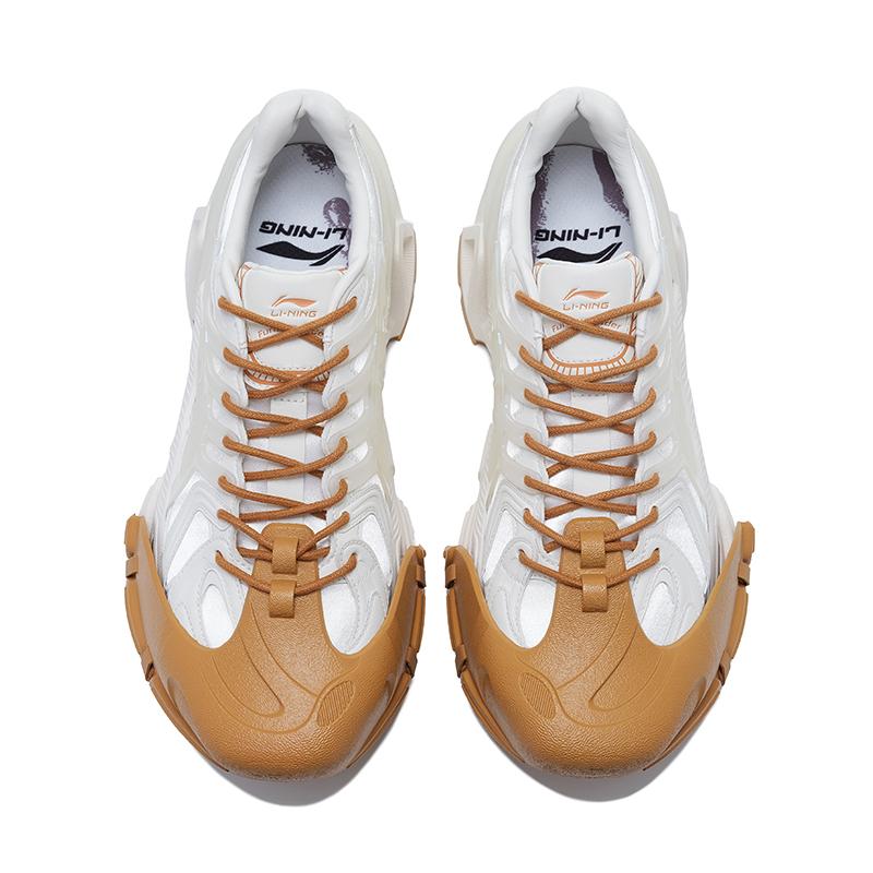 Li Ning Lijun Ace 3.0 Sweat Blood Horse Shock Absorption Wear Resistant Low Top Casual Shoes Unisex Casual Shoes Off-White AZGV195-1