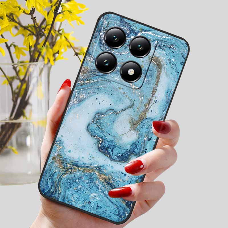 For Xiaomi 14T / 14T Pro Case Fashion Black TPU Marble Painted Cover for Xiaomi 14T Pro Shockproof Shell Capa Silicon Bag 6.67''