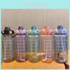 Stilvolle 2000ml Sport-Wasserflasche mit Strohhalm, Hüpfender Weltraumbecher, Perfekt für Draußen und Sport