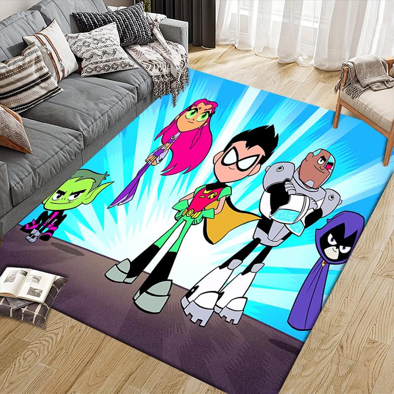 Teen Titans gehen! Niedlicher quadratischer Teppich, rutschfeste Fußmatte für Wohnzimmer zu Hause, perfektes Geschenk für Fans.chl