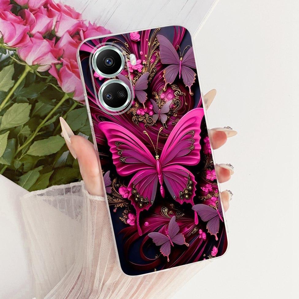 Clear Casing For Huawei Nova 10SE BNE-LX1 BNE-LX3 BNE-AL00 Cover For Huawei Nova 10 SE Case Fashion Butterfly Funny Cute Painted