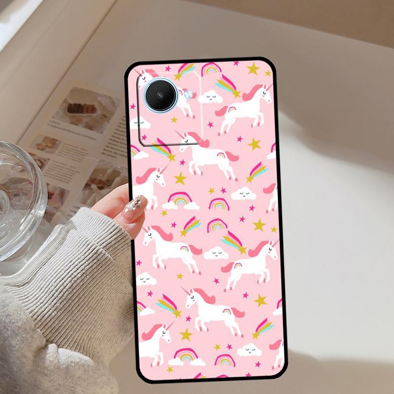 Pink Unicorn Rainbow Cute For Realme GT 7 Pro 5 GT 6 6T C67 C61 C55 C53 C51 C21Y C25S C75 10 11 12 13 14 Pro Plus Case