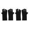 2pair Excellent Elasticity Nail Lamp UV Blocking Gloves  Home DIY Nail Art Protection