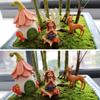 4pcs Resin Flower Fairy Plugin Set Cute Miniature Figurine Sculptures Fairy Elf Ornament  Bonsai
