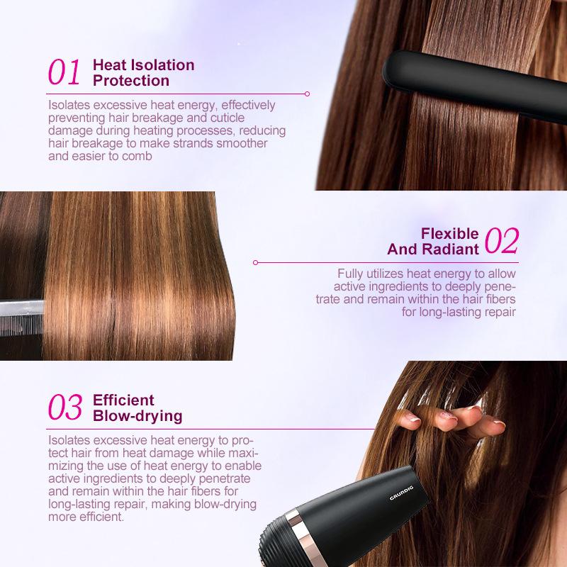 Hitzeschutzspray, Dauerwelle, Färben, Feuchtigkeits- und Haarpflege, Anti-Frizz-Schäden, Pflegespray für trockenes und glattes Haar