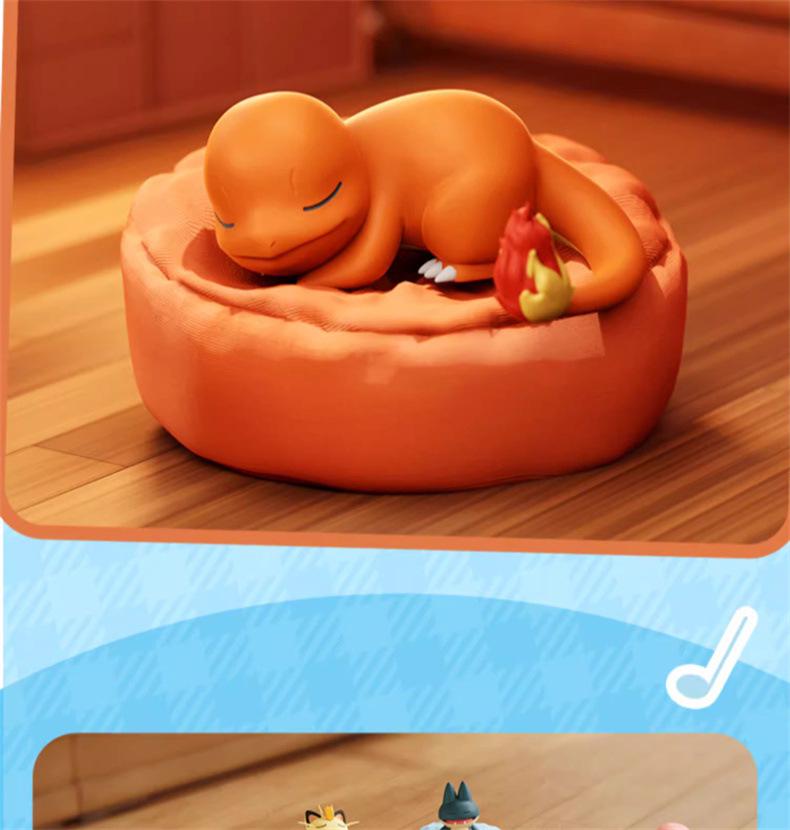 New Genuine Pokémon Leisure Series Sleeping Posture Blind Box Figurines