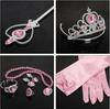Princess Cosplay and Perfect for Princess Costume and Perfect Birthday Pink [koundeneko] 9-Piece Set Crown, Gloves, Wand, Ring, Necklace, Bracelet,