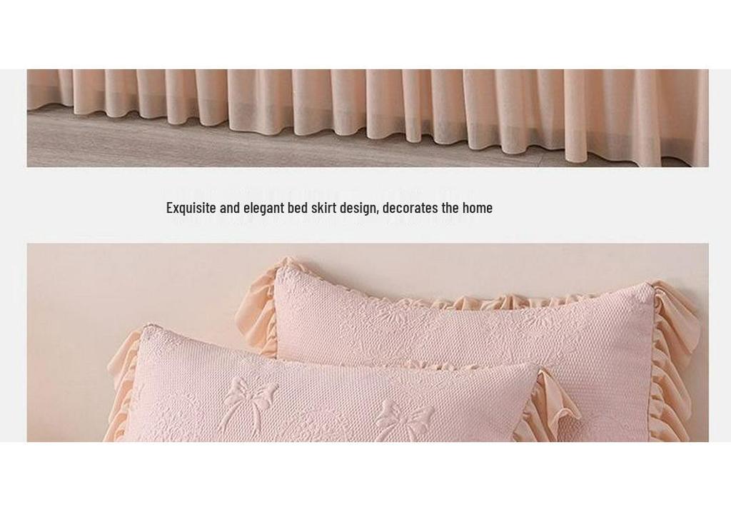Machine Washable Summer Ice Silk Bed Skirt Cooling Mat Set