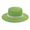 French hat summer new pearl flat top hat women's casual sun hat princess top hat trend