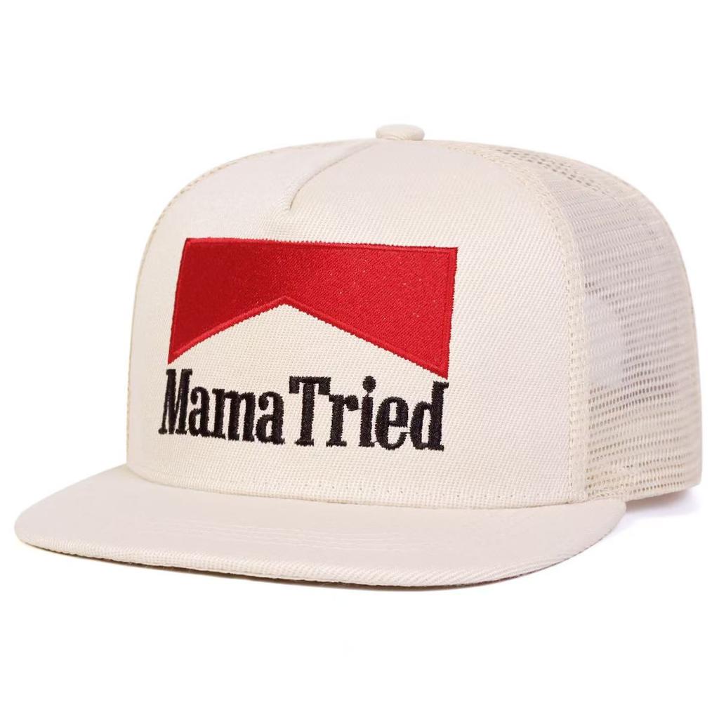 Unisex MAMA TRIED Embroidery Hip-hop Net Hats Spring And Summer Outdoor Adjustable Sports Casual Baseball Caps Sunscreen Hats