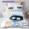 ASTRO BOT Custom Name Pattern Bedding,Quilt Set Quilt Cover Pillowcase Home Birthday Gift(1 * Duvet Cover + 2 * Pillowcase, Without Core)