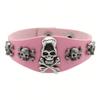 1 Punk Pink Rivet Creative Bracelet, Perfect Gift For Daily Holiday Parties, Halloween Carnival Performances, Rock And Roll