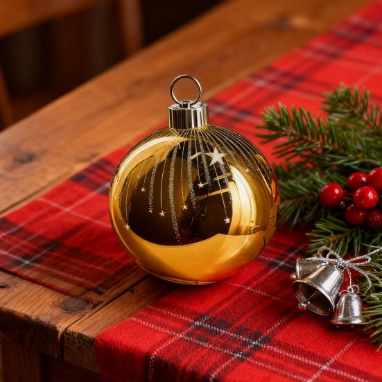 Starry Night Plastic Baubles for Holiday Tree Glass Christmas Ornaments Shatterproof Decor Indoor Outdoor Favors