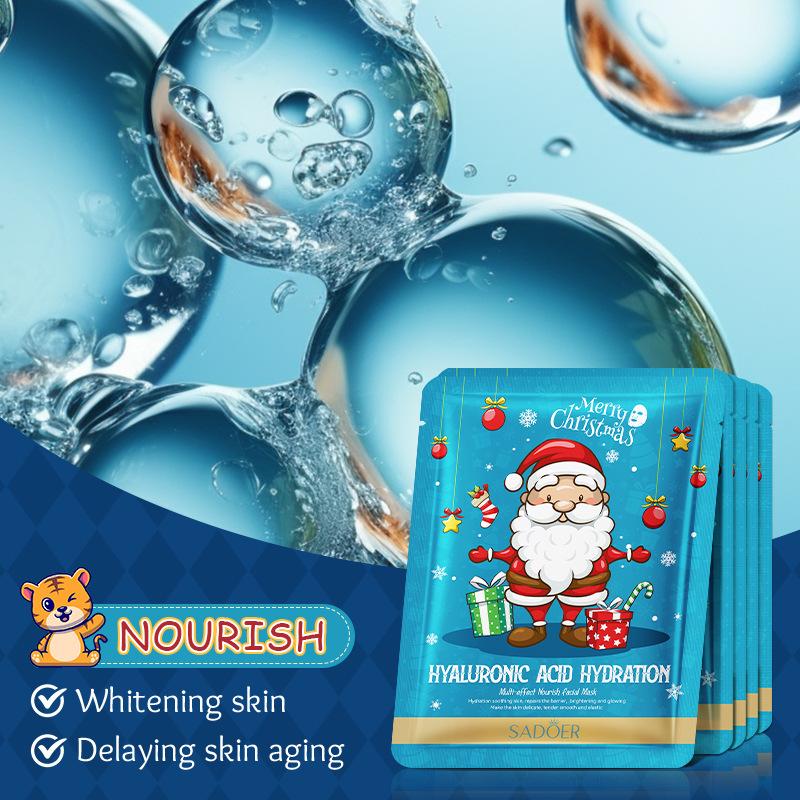 SADOER Christmas Hyaluronic Acid Hydrating Mask Emollient Hydrating Mask Patch