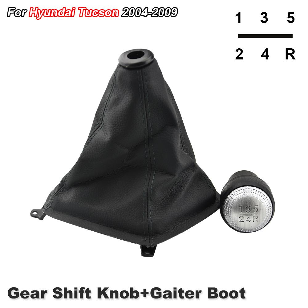 For Hyundai Tucson 2004 2005 2006 2007 2008 2009 Car 5 speed Gear Stick Shift Knob Leather Boot