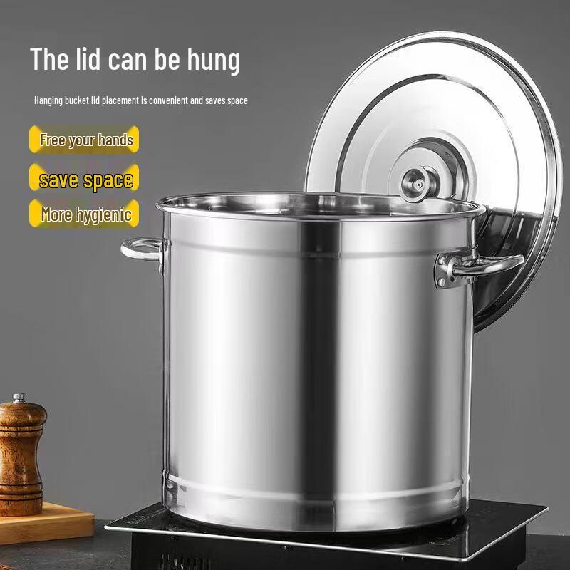 70L Gewerblicher 304 Edelstahl Lager- und Suppentopf