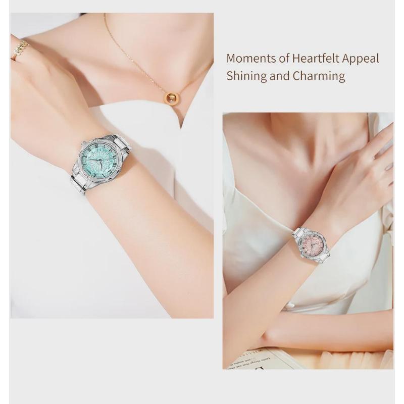 NIBOSI Woman Watch Stainless Steel Waterproof Luminous Elegant Ladies Wristwatch Luxury Diamond Dial Quartz Watch for Women