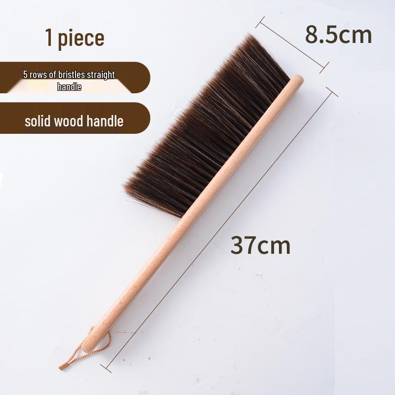 

Буковая щетка для подметания с мягкой щетиной - Длинная ручка, Антистатический пылесборник для спальни, дивана и кровати.