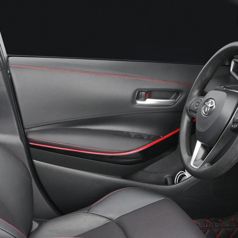 Car Interior DIY Strips Universal Decorative PU Leather Woven Trim Strips for Door Dashboard Stickers Car Protection Stickers