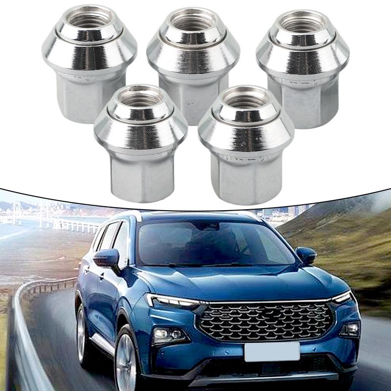 5Pcs Car Chrome Wheel Nuts For Ford Focus For Volvo C30 C70 S40 V40 V50 30666349,30683951,30723579 Tire Bolts Replacement Parts