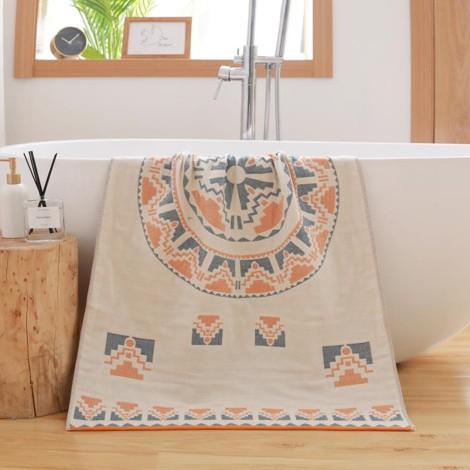 Multi-Layer Gauze Cotton Bath Towel Soft And Comfortable Beach Towel Ethnic Style Sun God Skin-Friendly Water Absorption
