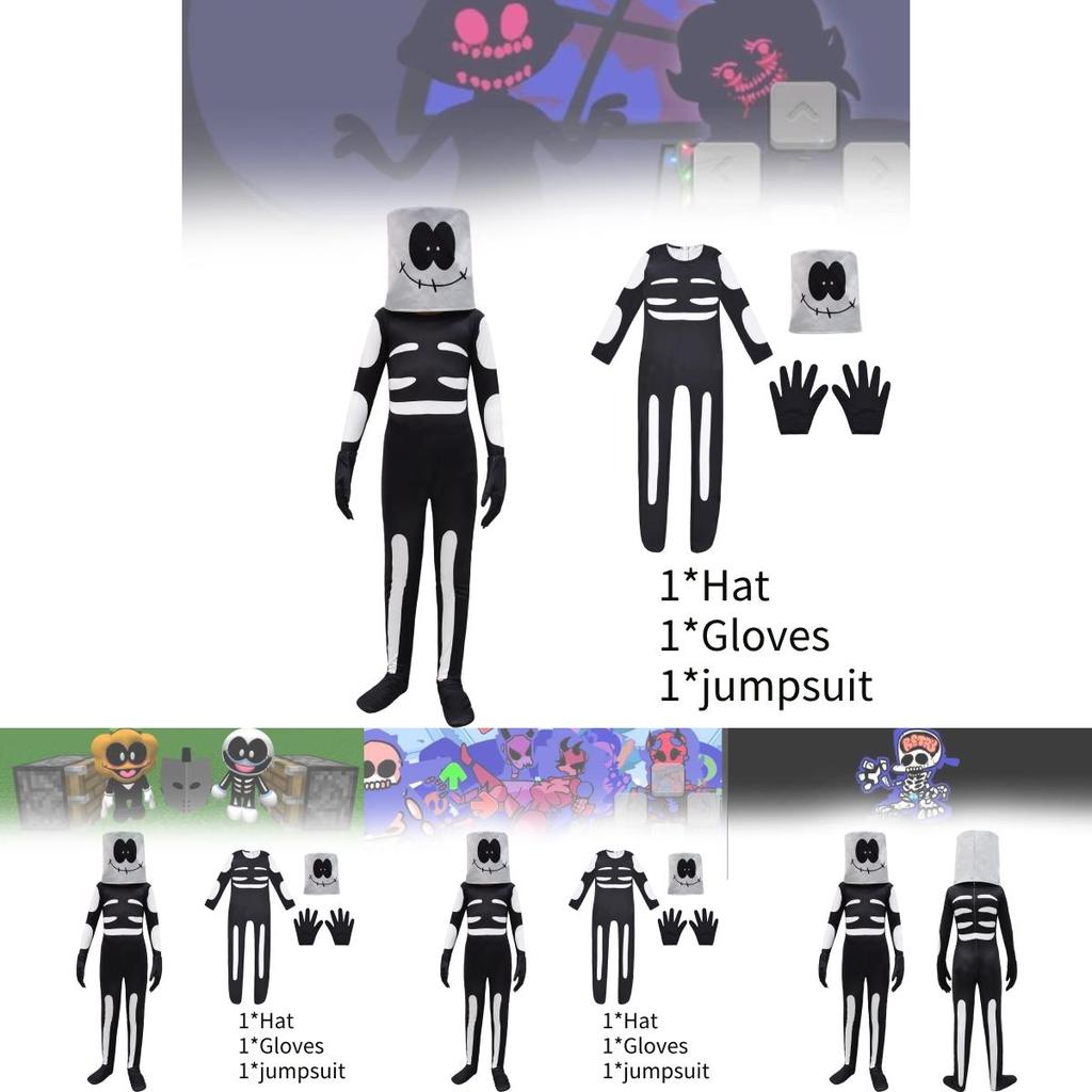 Unisex Halloween Cosplay Skeleton Jumpsuit For Creative Stage Performances And Events