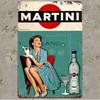Vintage Metal Poster Martini Advertising 8x12 Inch Wall Decor for Home Bar