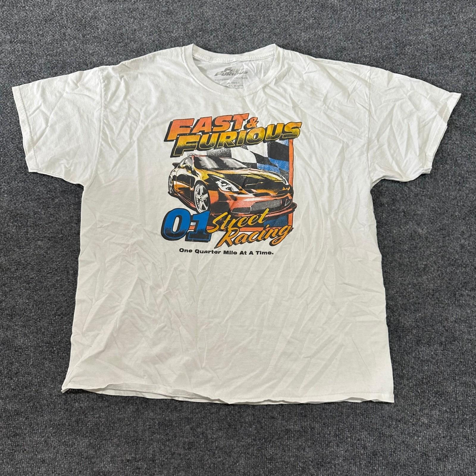 Fast Furious T-Shirt Mens Size 2XL Street Racing Graphic Movie Tee Short Sleeve S