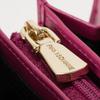 Round Zipper Long Wallet Cowhide Enamel Leather Brand Logo Large Capacity Slim PDLWJBT4 [Pinky & Dianne] [Rich Flavor] Women's