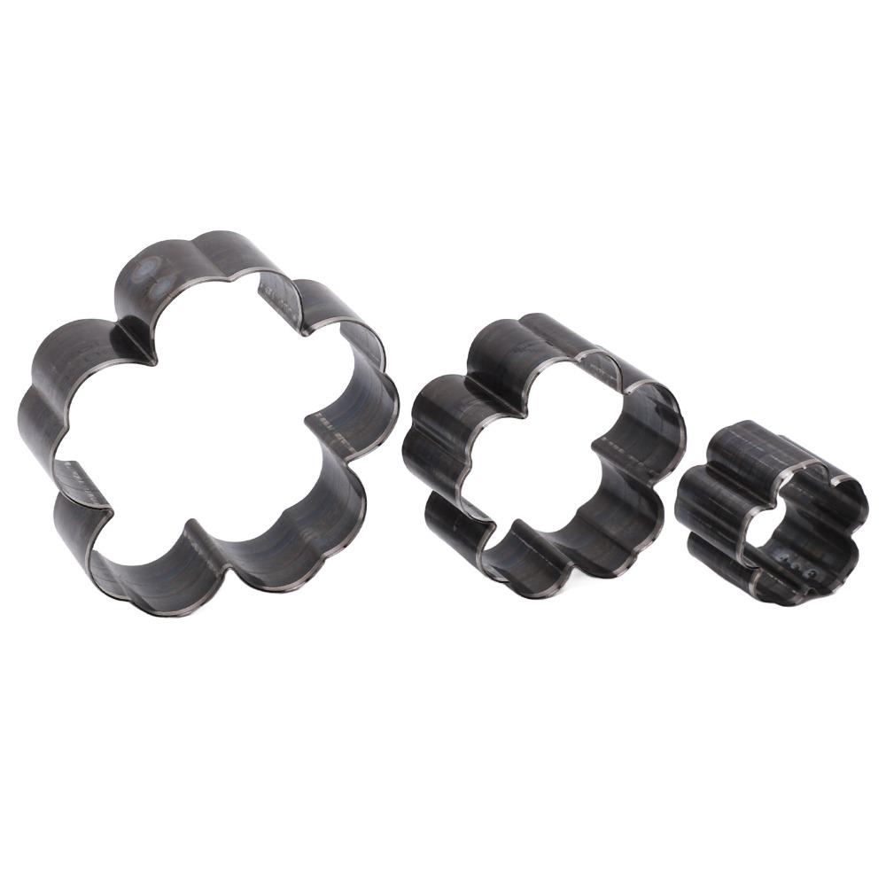 3 PCS Alloy Steel Leather Cutting Dies Hollow Hollow Punching Tool  For DIY Leather Craft