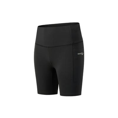 Running Training Soft Stretch Slim Fit Knitted Three-Quarter Sports Shorts Women Shorts Black SC1240007A-BK01