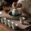 Handbemaltes Porzellan Kung Fu Tee-Set Unterglasur Vintage Xiaowen Kanne Teekanne Haushaltsfilter Tee-Ei Teekessel