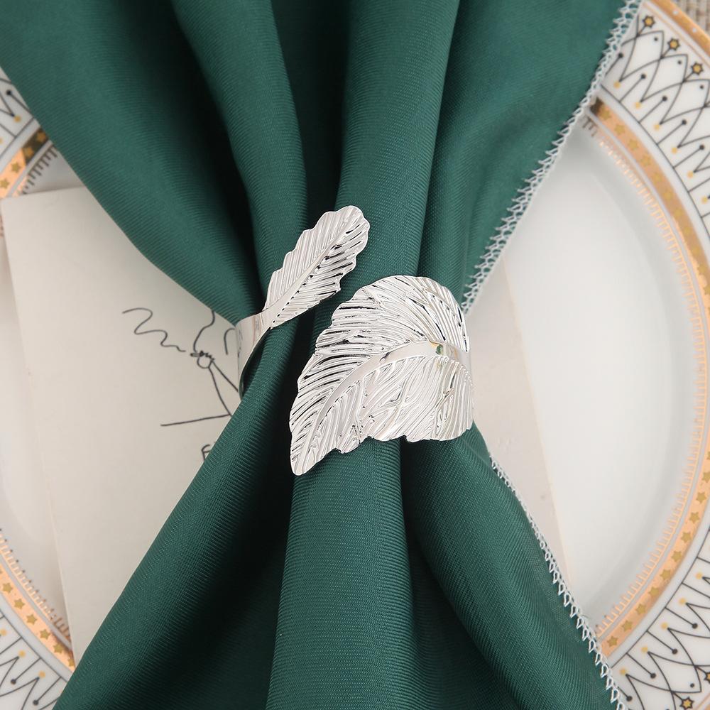 

Регулируемое кольцо для салфетки, Кольцо для салфетки «Лист» высокого класса, Пряжка для салфетки, Размер «Кленовый лист», Металлическое кольцо «Лист»