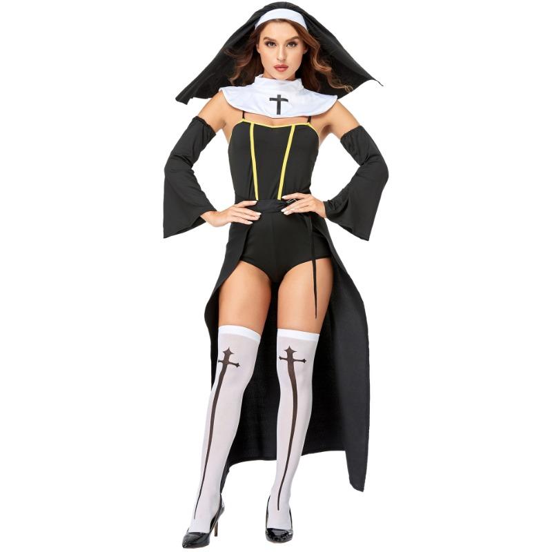 New Halloween Costumes, Zombie Vampire Nun Costumes, Stage Costumes, Cosplay