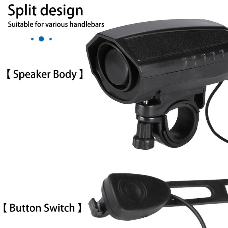 Electric Bike Horn Regulable Volumes Horn Commuters Waterproofed Horn Suitable for Mountain Cycling