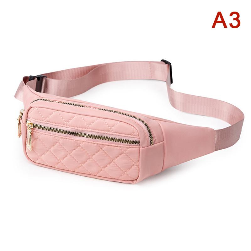 Women Plaid Waist Bag Female Canvas Waterproof Belt Bags Designer Crossbody Chest Bag Ladies  Fanny Pack