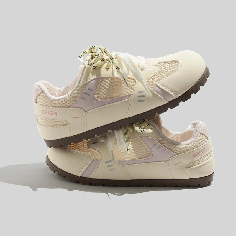 Summer New Women Fashionable Casual Shoes Fashionable Single-layer Mesh White Shoes All-matching Sports Breathable Men Skate Shoes