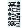 Halloween 2.5 To 6 Cm Black Glitter Stickers 8 Pieces