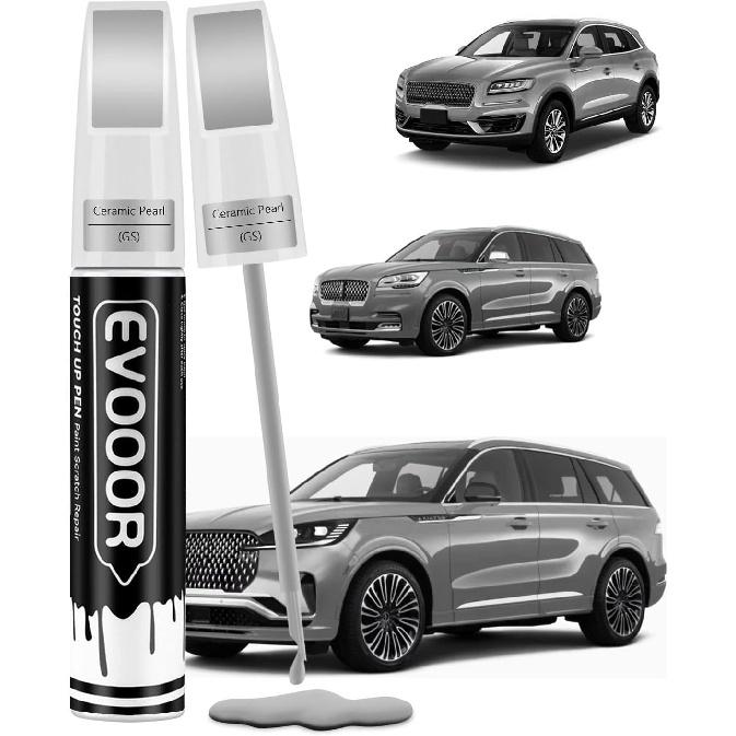 Infinite Black(UM) Touch Up Paint Compatible with Lincoln Exact Match 2 in 1 Touch up Paint for Chips and Nicks Repair with 2pcs Disposable Micro Ceramic Pearl(GS)