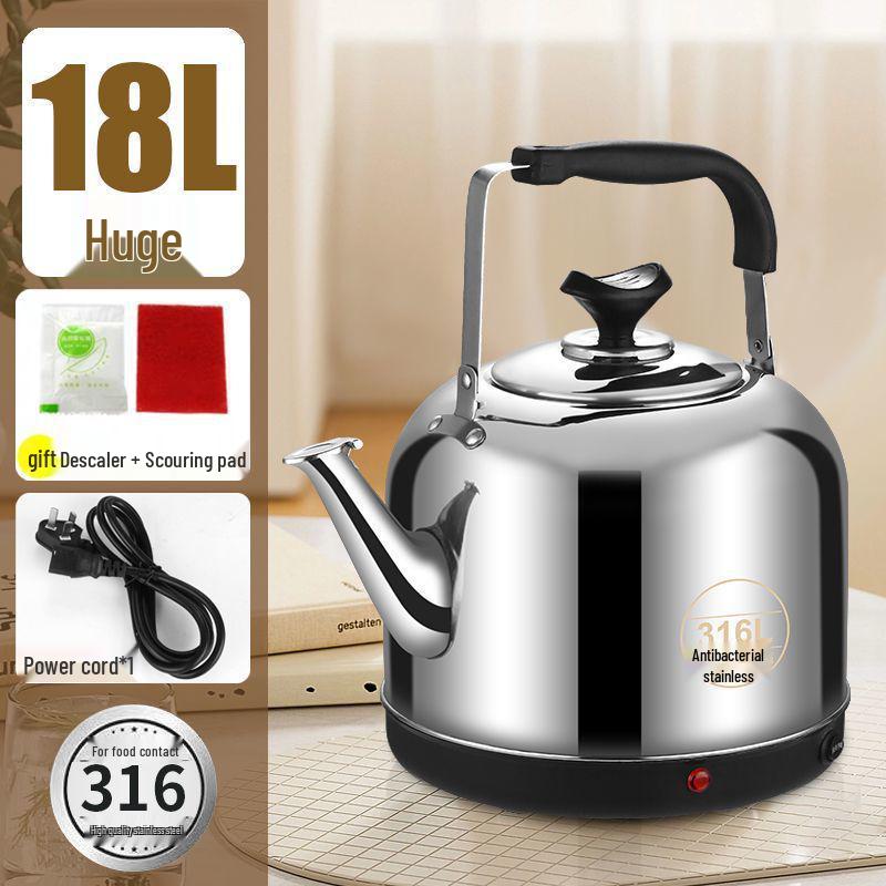 316 Stainless Steel Electric Kettle, Extra Thick, Auto Shut-Off for Boiling Water, Ideal for Elderly Use