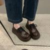 [Yushilai] British Style Retro Small Leather Shoes Women's 2025 Spring New Japanese Casual Versatile Fashion Shoes
