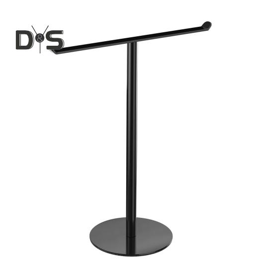 

Держатель для полотенец для ванной, простая установка, многоцелевая стойка для ванной комнаты, Т-образная стойка для полотенец с тяжелым основанием чёрный